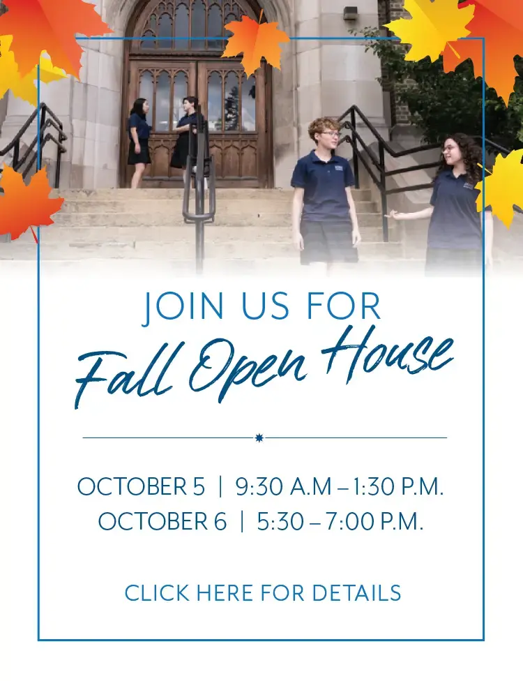 Join us for Fall Open House--click here for details